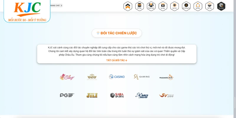 Đối tác cung cấp trò chơi của KJC hơn 50 đơn vị